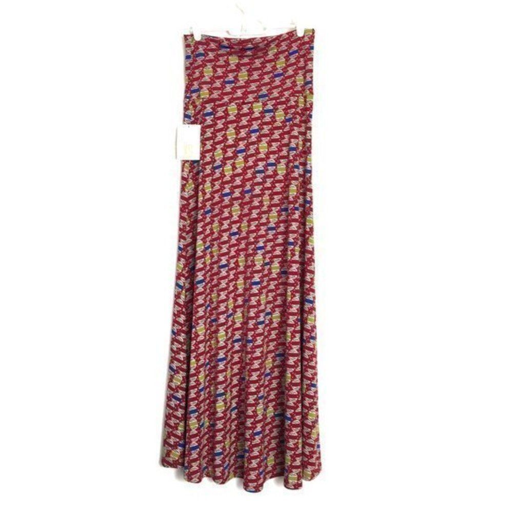 LuLaRoe Maxi Skirt Women’s Size XS Red Print